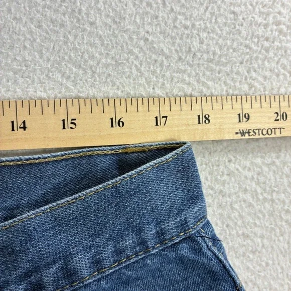 Y2K Noiz Baggy Jorts Men 38x13 Blue Loose Relaxed Skater Streetwear Jean Shorts - Picture 5 of 7